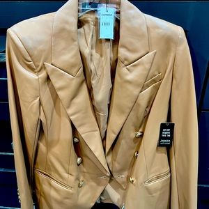 Express faux leather blazer - camel - size S-NWT